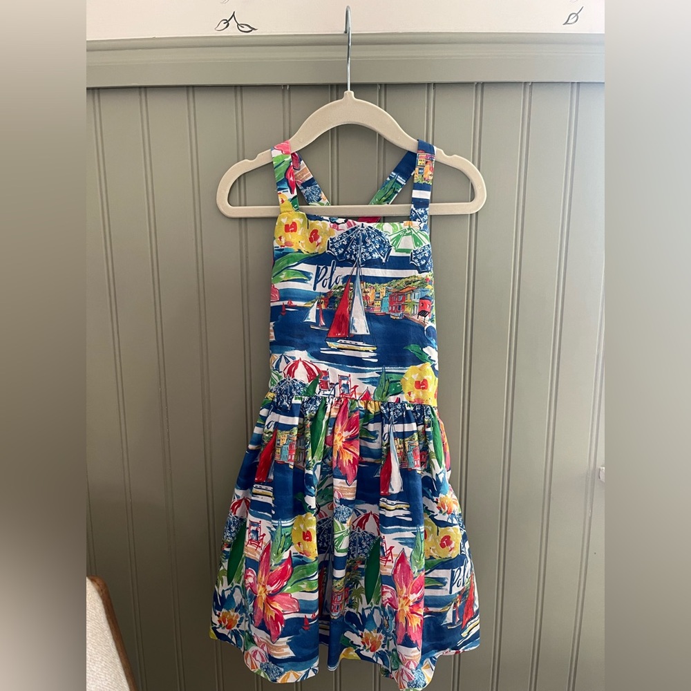 Girls' Poplin Sailing Sun Dress